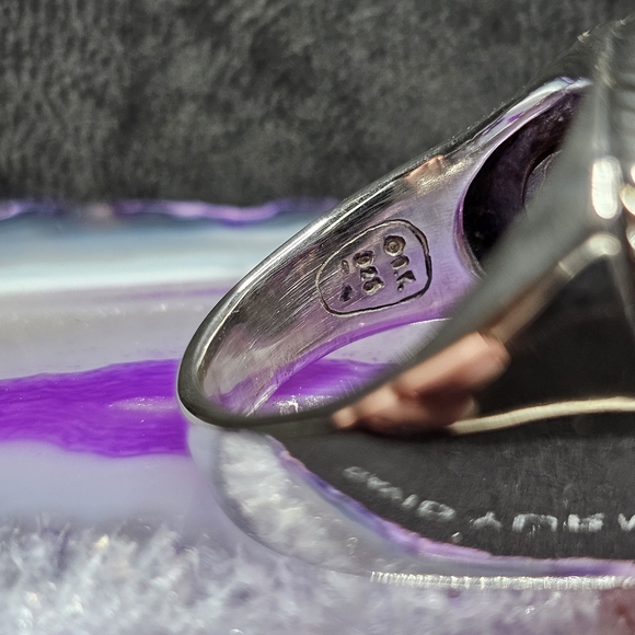 Retired David Yurman Sterling Albion Amethyst Ring(unisex) - Picture 15 of 16